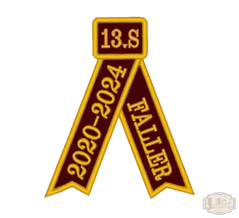 Bársony arany fémszállal hímzett avatószalag BH-0020