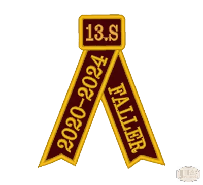 Bársony arany fémszállal hímzett avatószalag BH-0020