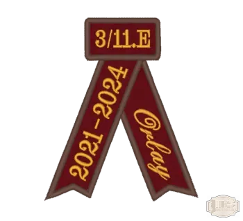 Bársony arany fémszállal hímzett avatószalag BH-0014