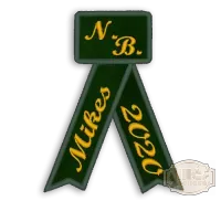 Bársony hímzett avatószalag Monogrammal BHM-1