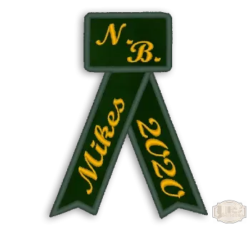 Bársony hímzett avatószalag Monogrammal BHM-1