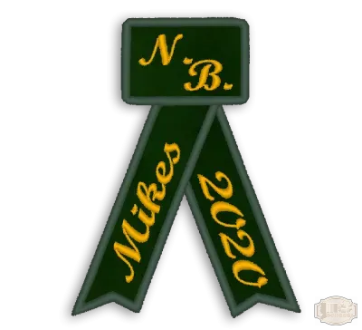 Bársony hímzett avatószalag Monogrammal BHM-1