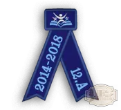 Bársony hímzett iskolalogós avatószalag iskolacímerrel BHE-1