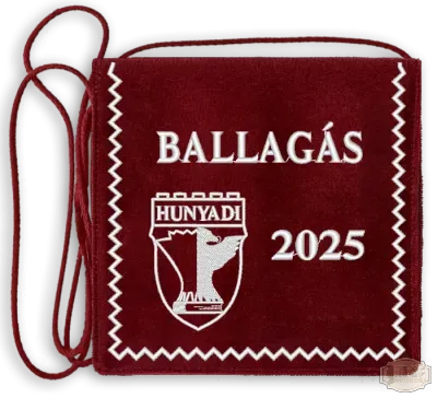 Ballagási tarisznya Bársony alapra hímzett iskolanév és évszámpáro - 1