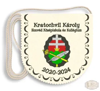 Polifilc alapú Iskolacímerrel hímzett Ballagási tarisznya Kratochvil Károly - Debrecen