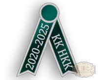 Avatószalag Selyem anyagra hízett. Fényes ezüst hímzéssel és szegéllyel  Kratochvil - Debrecen